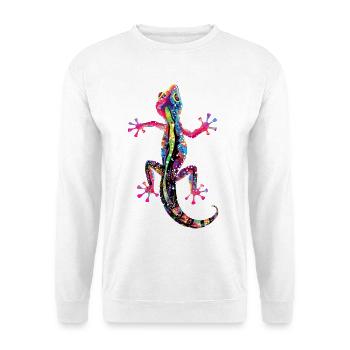 Gecko Eidechse Reptil Geckos Echse Leguan Gekko - Unisex Pullover - Weiß - Vorne