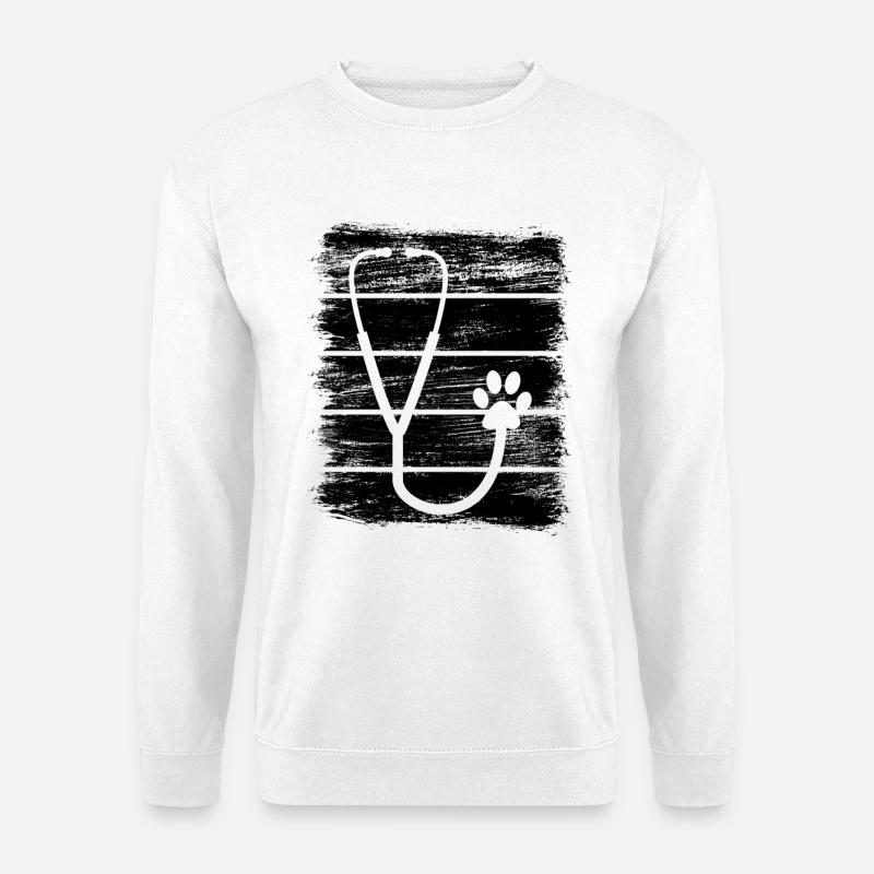 Veterinär Stethoskop - Unisex Pullover - Weiß