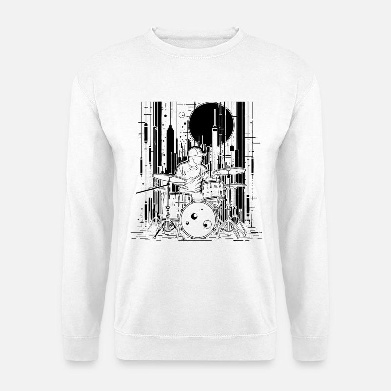 Drummer Sketch - Unisex Sweatshirt - white