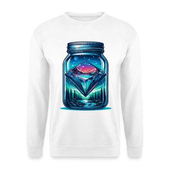Diamond Nature Landscape in Mason Jar - Unisex Sweatshirt - white - Front