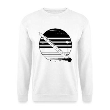 Croquis de flûte - Sweat-shirt Unisexe - blanc - Devant
