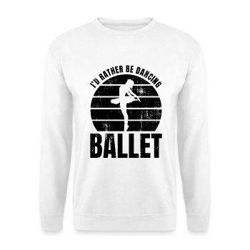 Blague sur la danseuse de ballet - Sweat-shirt Unisexe - blanc - Devant