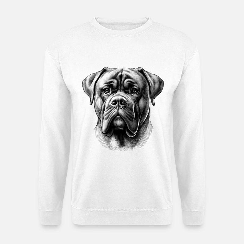Majestätisches Cane Corso-Porträt - Unisex Pullover - Weiß