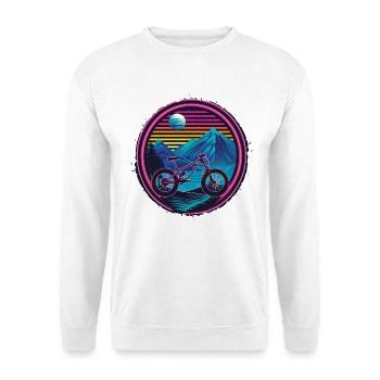 Retro Radfahrer - Unisex Pullover - Weiß - Vorne