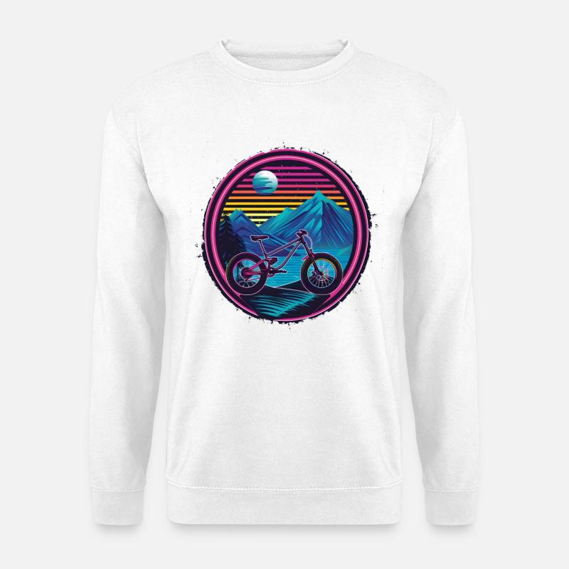 Retro Radfahrer - Unisex Pullover - Weiß