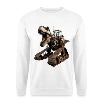 Dino Tractor Hybrid T- Rex - Unisex Sweatshirt - white - Front