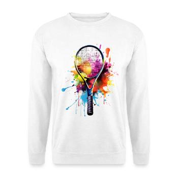 Tennis Joueur De Tennis Fille Homme Femme Tennis - Sweat-shirt Unisexe - blanc - Devant