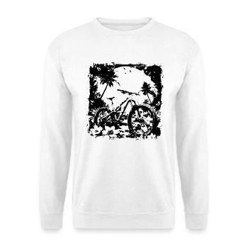 Mountainbike - Unisex Pullover - Weiß - Vorne