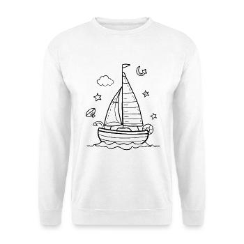 Cartoon Sailing - Unisex Sweatshirt - white - Front