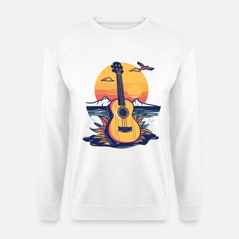 Ukulele Grafik - Unisex Pullover - Weiß