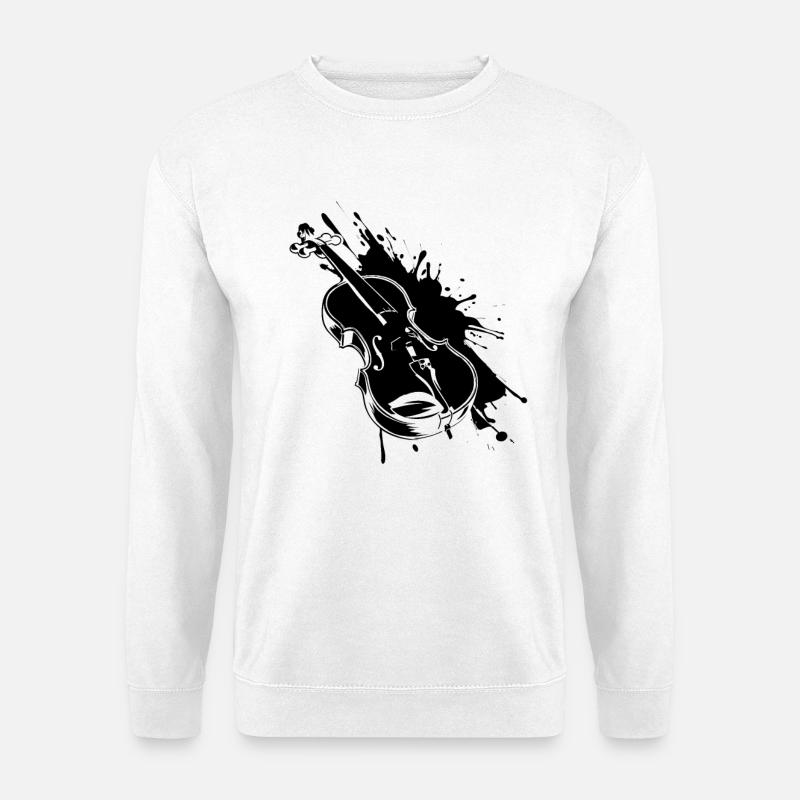 Geige Streetart - Unisex Pullover - Weiß