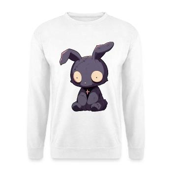 Goth Bunny poupée gothique Chibi horreur cadeau - Sweat-shirt Unisexe - blanc - Devant