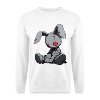 Goth Bunny Doll Bunny Gothic Doll Gift - Sweat-shirt Unisexe - blanc - Devant
