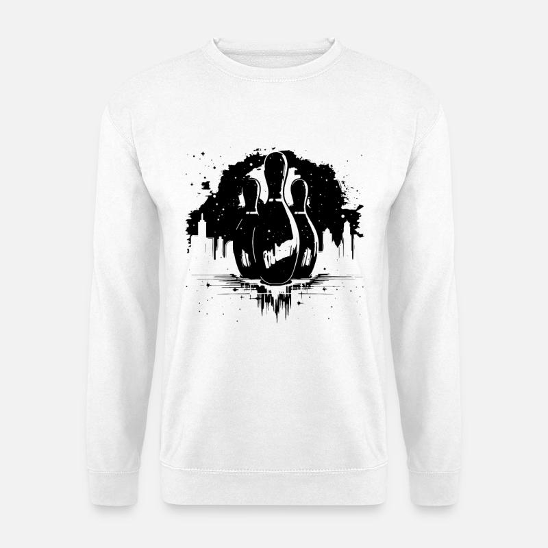 Bowling Grafik - Unisex Pullover - Weiß