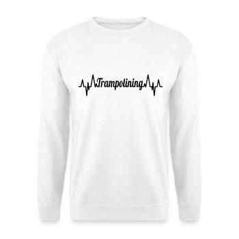 Trampolinspringen EKG Herzlinie - Unisex Pullover - Weiß - Vorne