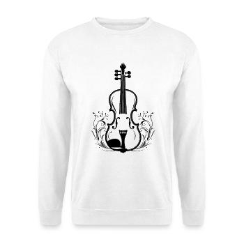 Dessin de violon - Sweat-shirt Unisexe - blanc - Devant