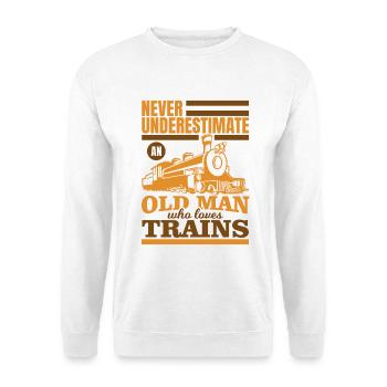 Papy des chemins de fer - Sweat-shirt Unisexe - blanc - Devant