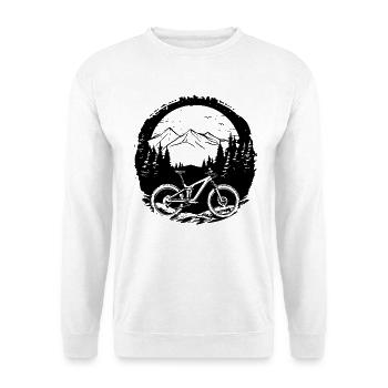 Dessin de vététiste - Sweat-shirt Unisexe - blanc - Devant