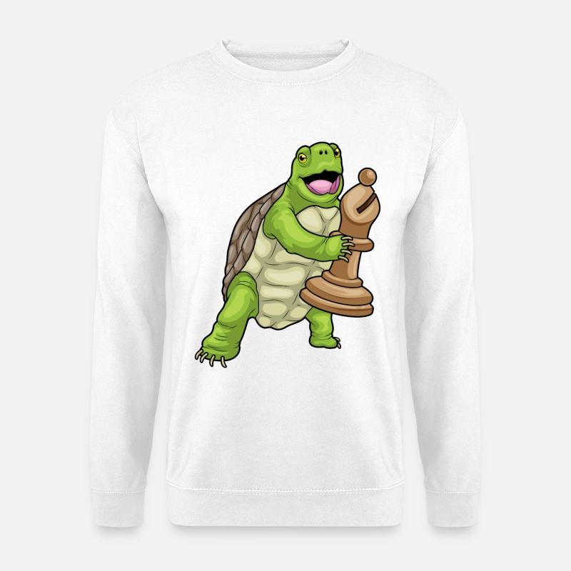 Turtle Chess Piece Bishop Chess - Unisex Sweatshirt - white