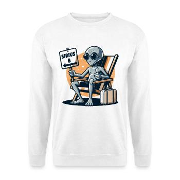 Alien « Sirius B » Guide de l’auto-stoppeur Illustration de dessin animé - Sweat-shirt Unisexe - blanc - Devant