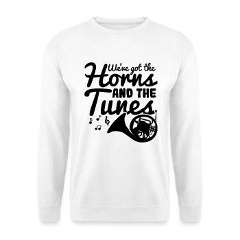 Dicton du cor français - Sweat-shirt Unisexe - blanc - Devant