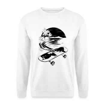 Skateboarding - Unisex Pullover - Weiß - Vorne