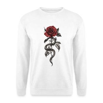 Serpent Rose Esthétique Florale Serpent Cadeau - Sweat-shirt Unisexe - blanc - Devant