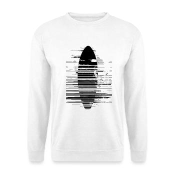 Dessin de planche de surf - Sweat-shirt Unisexe - blanc - Devant