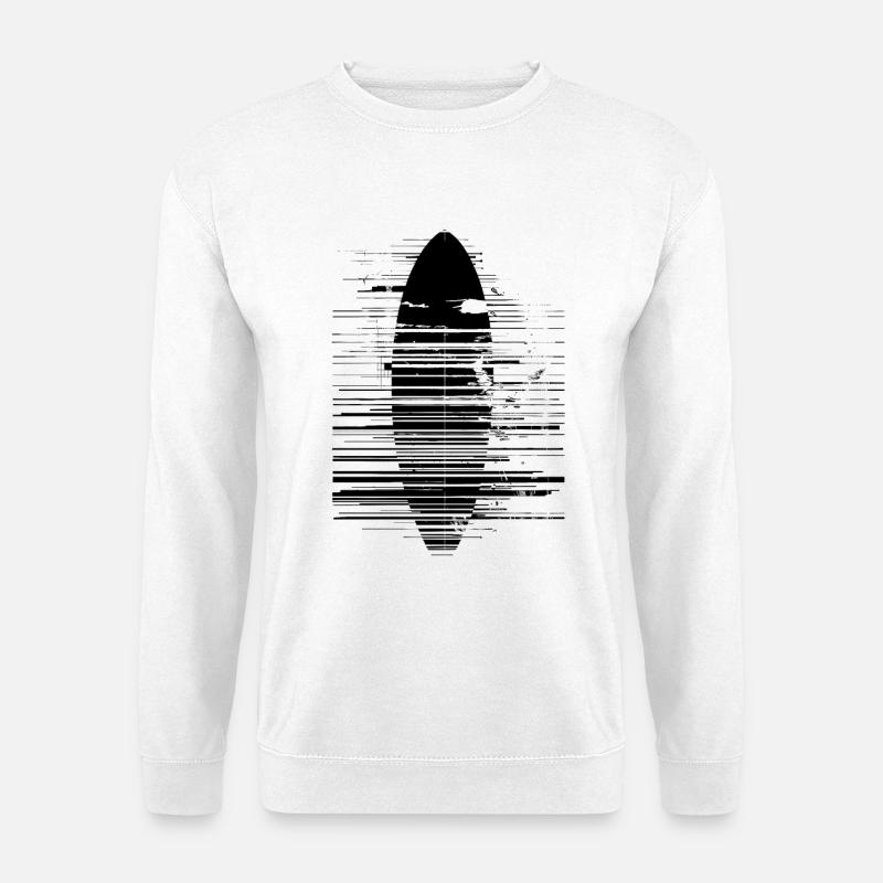 Surfboard Drawing - Unisex Sweatshirt - white