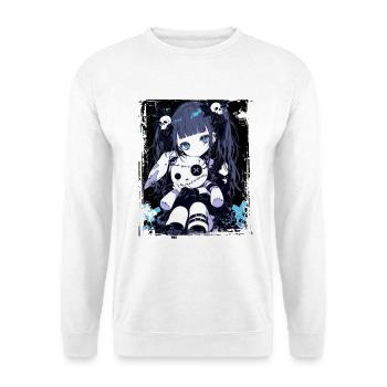 Pas comme les autres filles Anime Fille Gothique Grunge - Sweat-shirt Unisexe - blanc - Devant