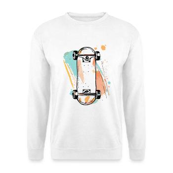 Skateboard Street Art - Sweat-shirt Unisexe - blanc - Devant