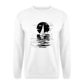 Segeln Zeichnung - Unisex Pullover - Weiß - Vorne