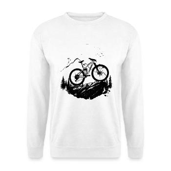 Fahrradfahrer - Unisex Pullover - Weiß - Vorne
