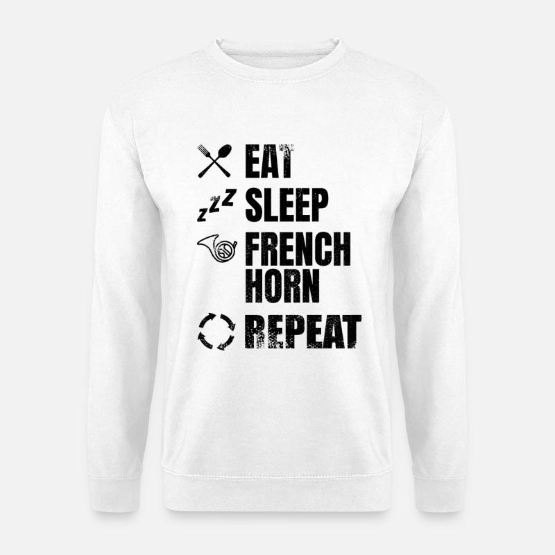 Horn Player Routine - Unisex Sweatshirt - white