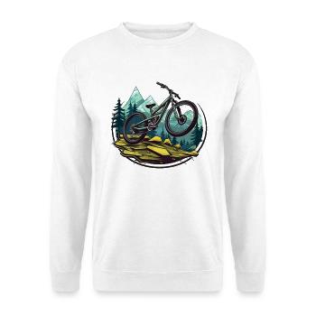 Mountainbiking - Unisex Pullover - Weiß - Vorne