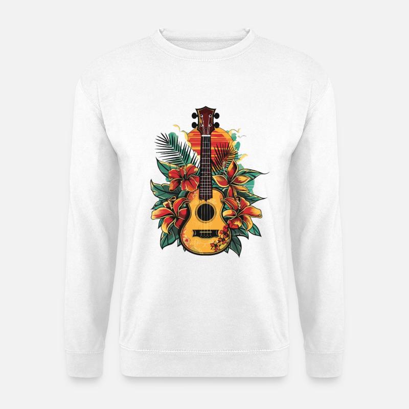 Ukulele - Unisex Pullover - Weiß