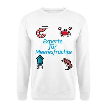 Experte für Meeresfrüchte - Unisex Pullover - Weiß - Vorne