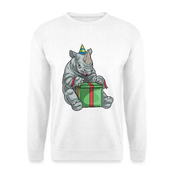 Forfait anniversaire Rhino - Sweat-shirt Unisexe - blanc - Devant