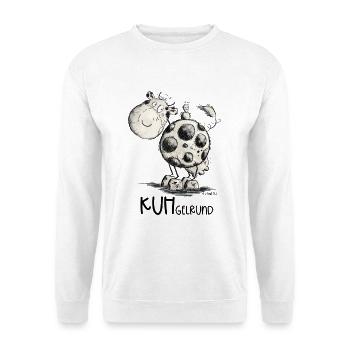 Drollige Kuh Kuhgelrund Wortspiel - Unisex Pullover - Weiß - Vorne