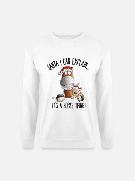 Forget Reindeer Pferd Weihnachten Spruch - Unisex Pullover - Weiß