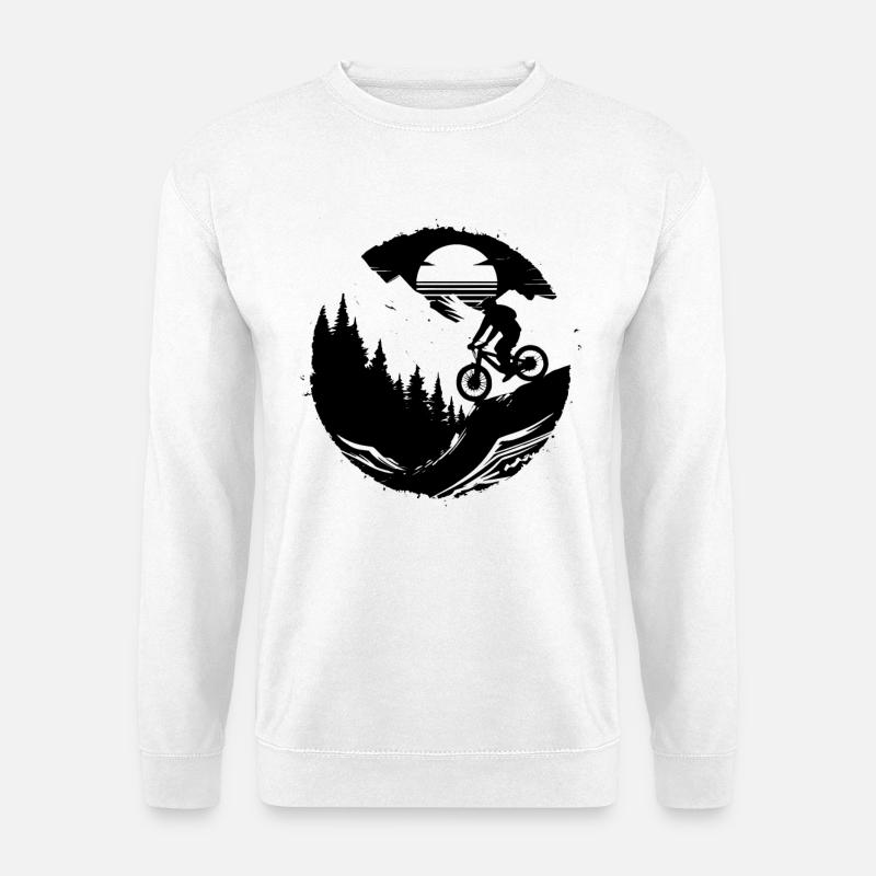 Mountain Biking Sketch - Unisex Sweatshirt - white