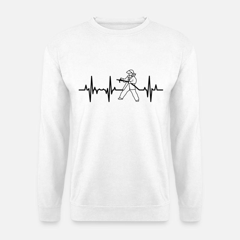 Feuerwehrmann Herzklopfen - Unisex Pullover - Weiß