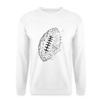 American Football Ball Drawing - Unisex Sweatshirt - white - Front