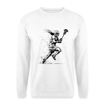 Lacrosse Girl Drawing - Unisex Sweatshirt - white - Front