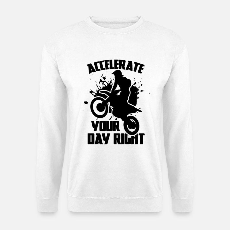 Lustiger Motocross Spruch - Unisex Pullover - Weiß