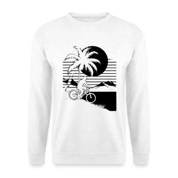 Mountain Bike Lover Illustration - Unisex Sweatshirt - white - Front