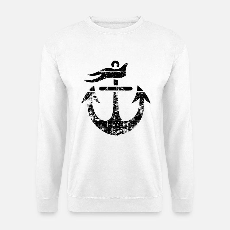 Drawing anchor - Unisex Sweatshirt - white
