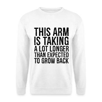 Dieser Arm dauert viel länger als erwartet - Unisex Pullover - Weiß - Vorne