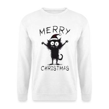 Chats avec chapeau de Noël Cadeau de Noël - Sweat-shirt Unisexe - blanc - Devant