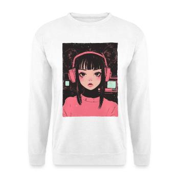 Anime Fille Pastel Goth Vaporwave Dystopique Grunge - Sweat-shirt Unisexe - blanc - Devant